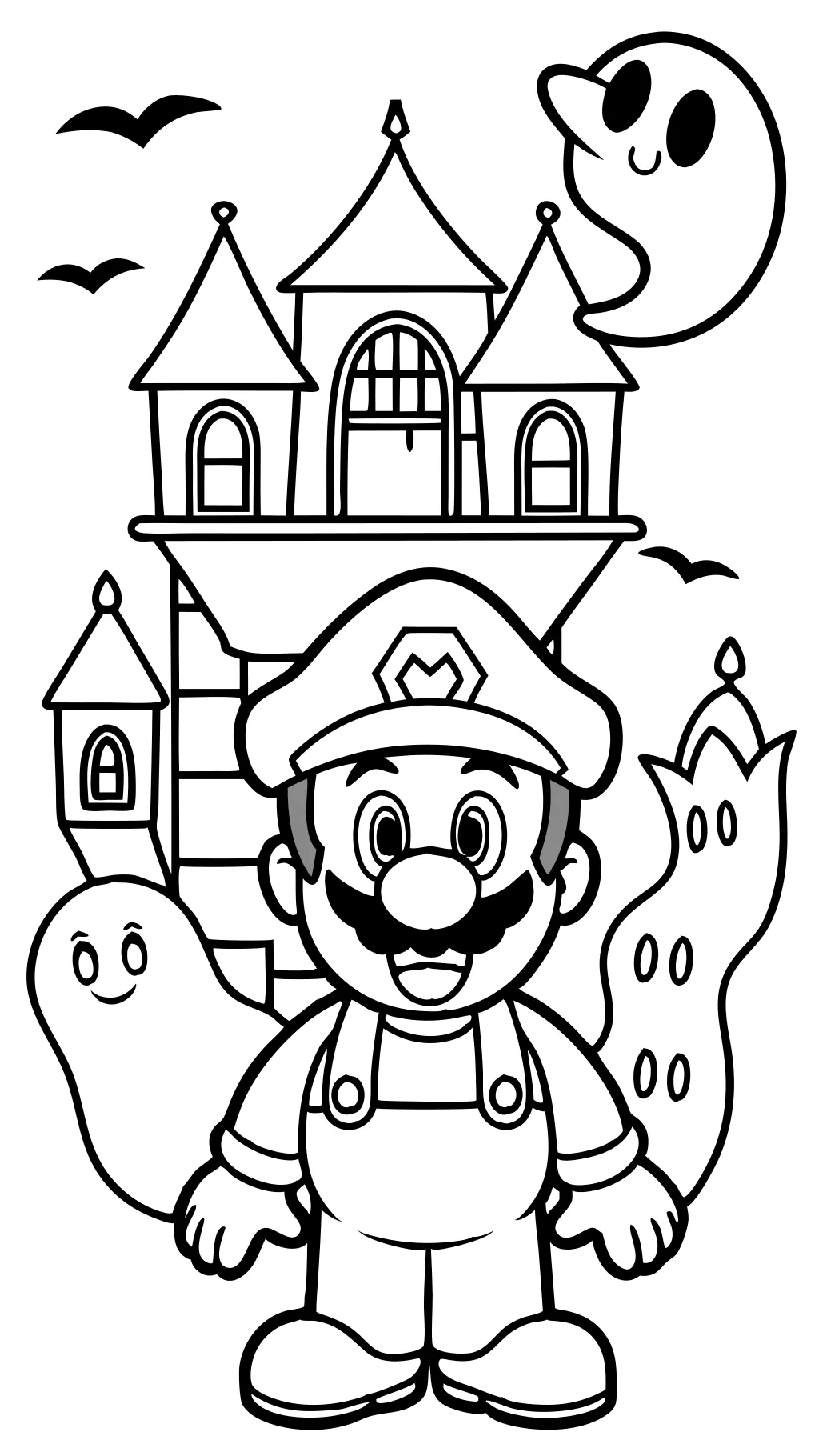 luigis mansion coloring pages